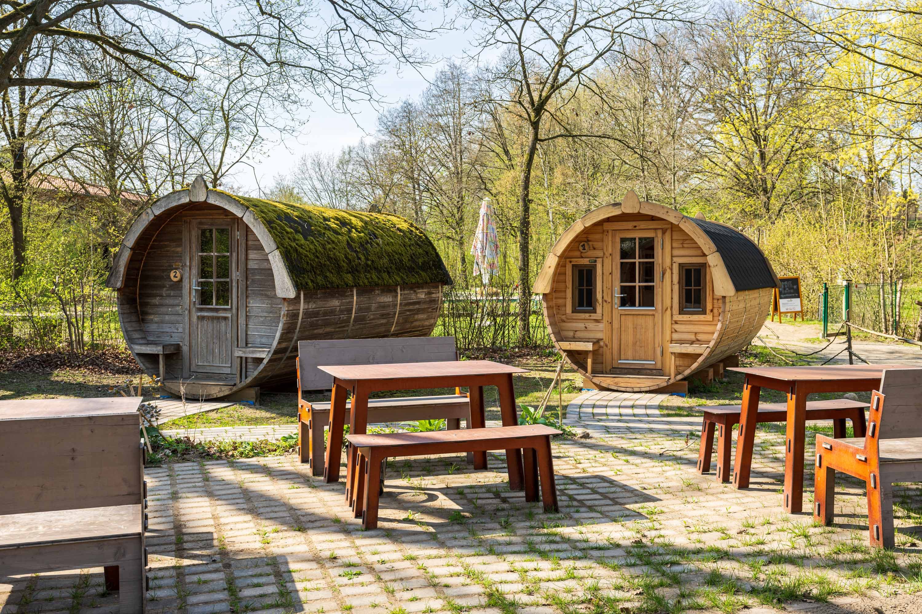 Uhlenköper Camp Schlummertonnen Außenansicht