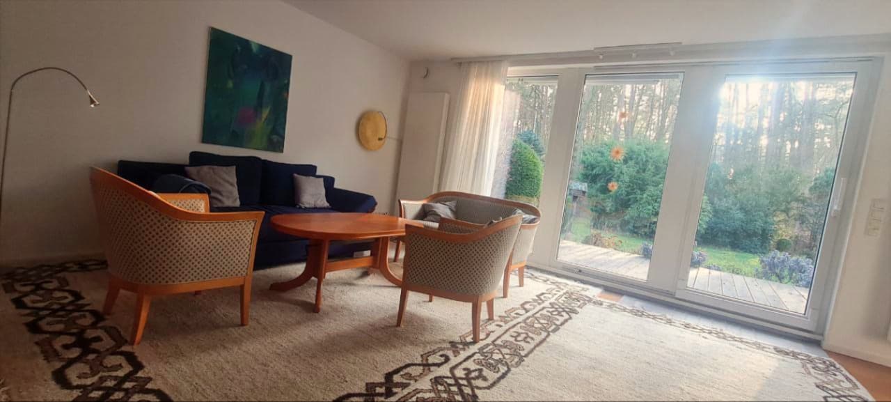 Wohnzimmer in der Ferienwohnung Heide-Tukkul in Hermannsburg