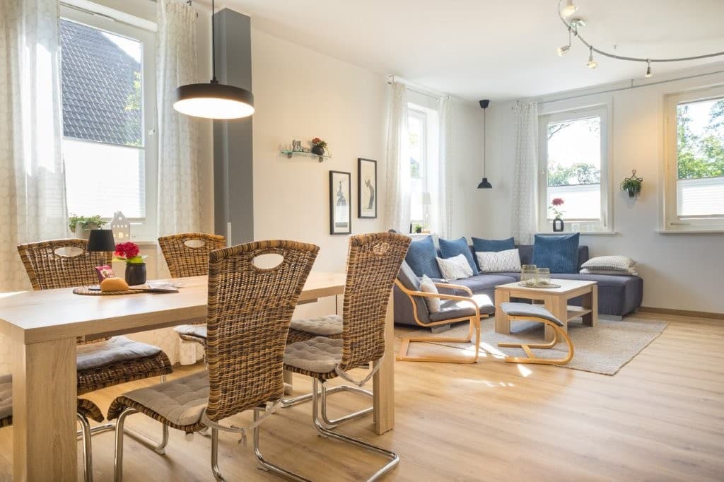 Ferienwohnung Constabel Ess- und Wohnzimmer in Wieckenberg