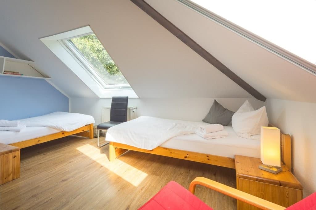 Ferienwohnung Constabel Schlafzimmer 2 mit Einzelbetten in Wieckenberg