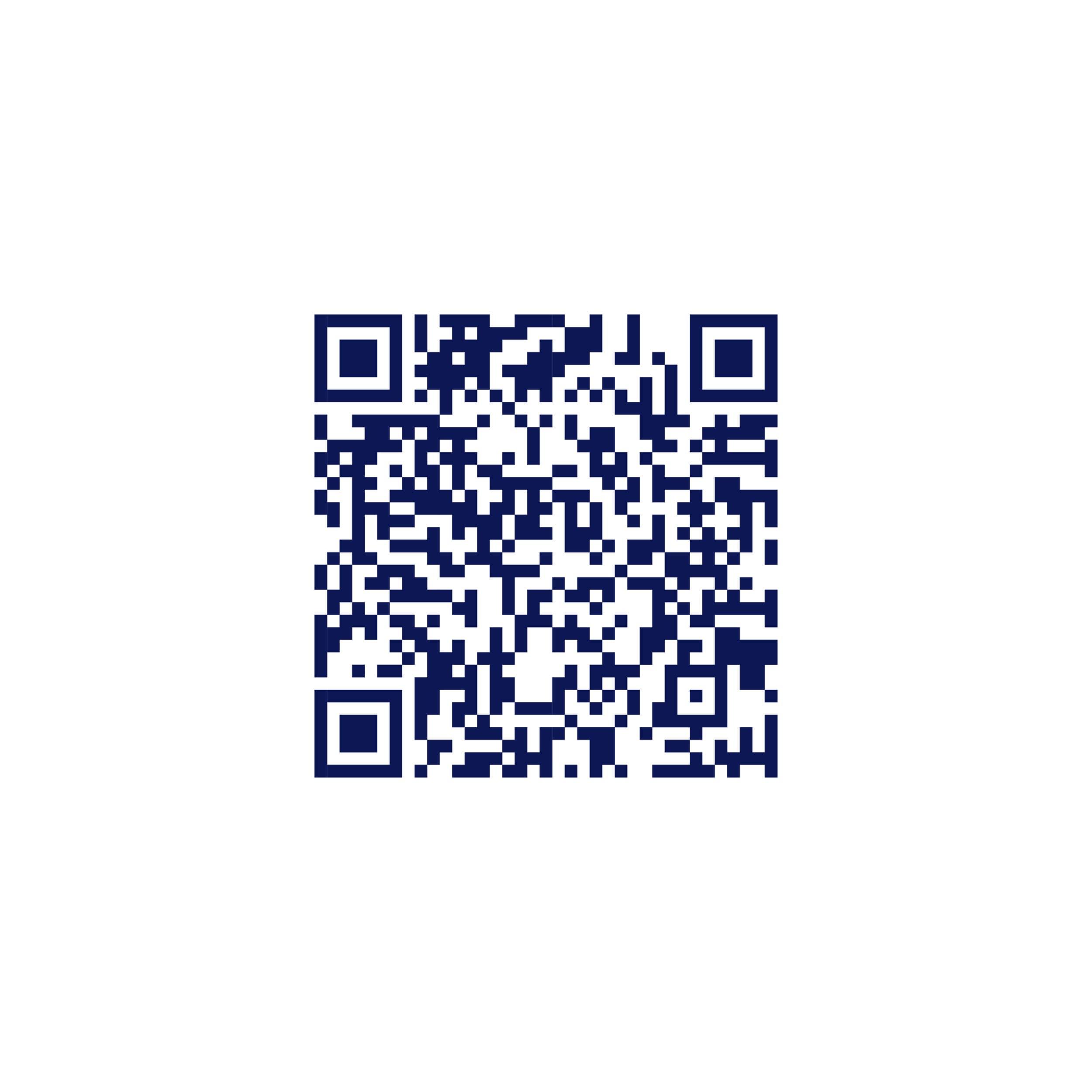Blauer QR-Code zum Spendenformular von Hand in Hand für Norddeutschland.