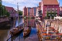Lüneburg Sehenswuerdigkeiten mit dem Hafen am Stintmarkt