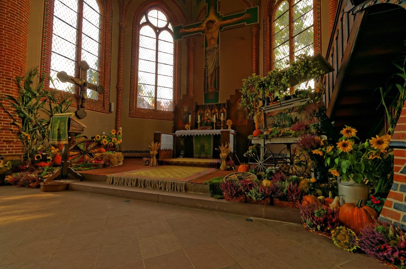 Wietzendorf St Jakobi Kirche mit dem Erntedankfest
