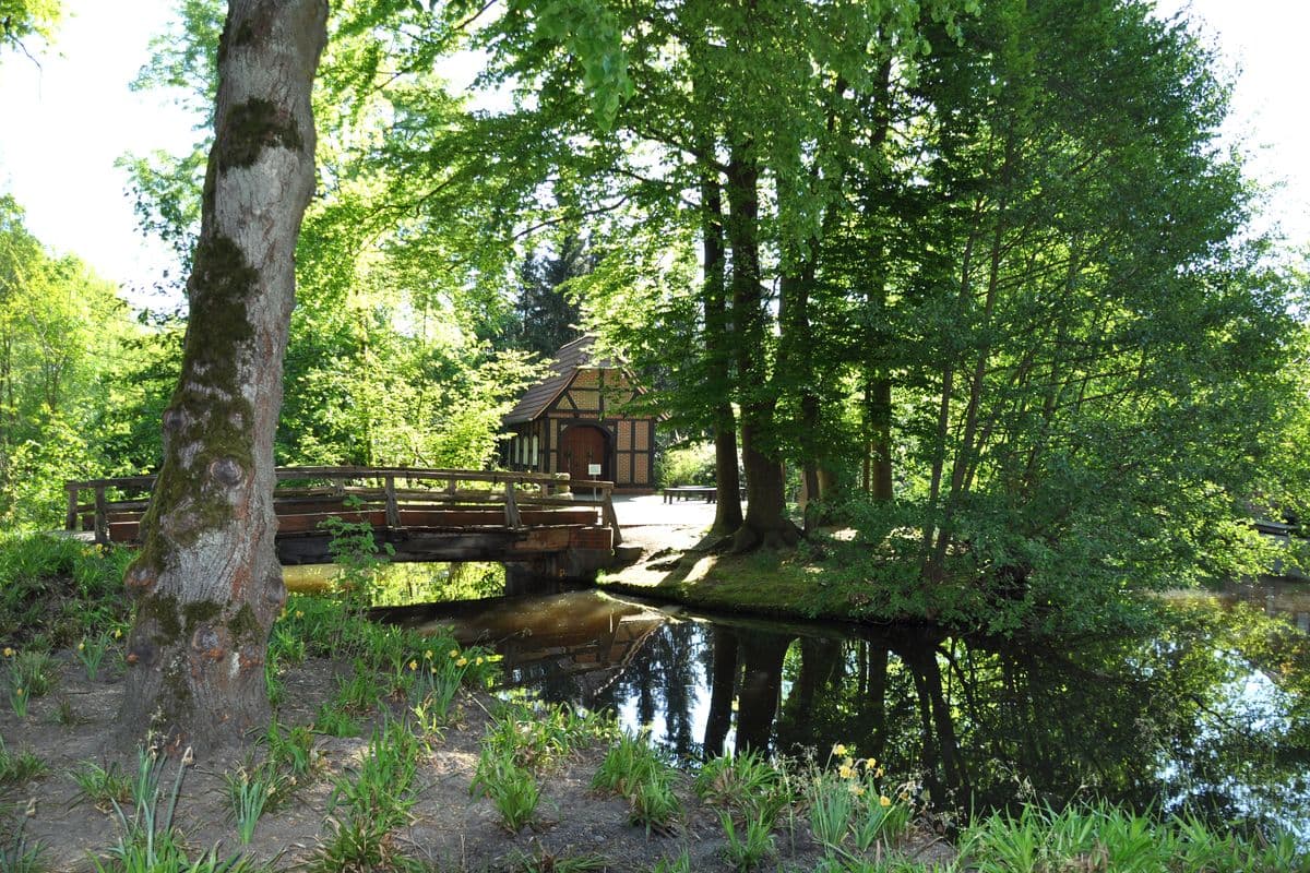 Die Trauinsel, auf der das Trauhaus steht
