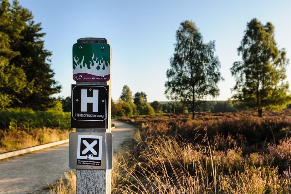 Wanderwegweiser am Angelbecksteich