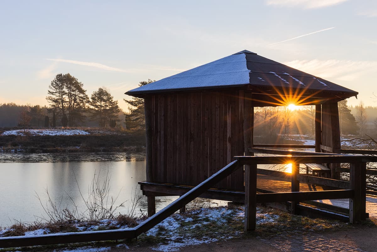 Sonnenaufgang am Angelbecksteich