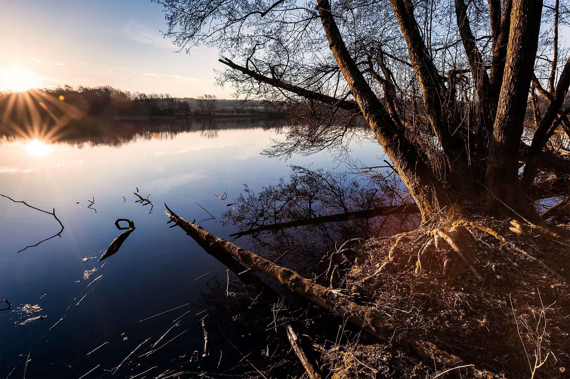 Strahlender Sonnenaufgang am Jastorfer See