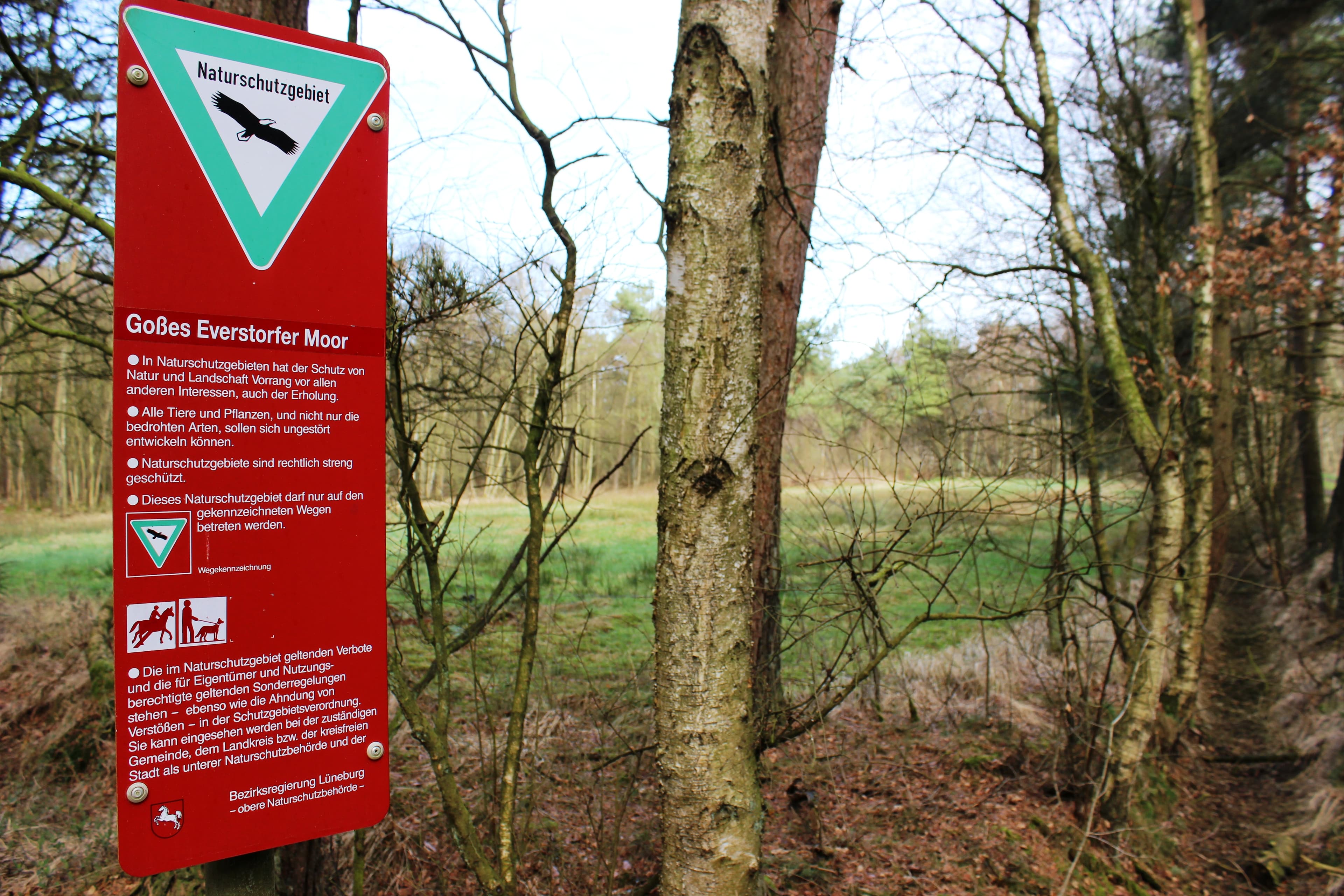 Großes Evestorfer Moor NSG-Schild