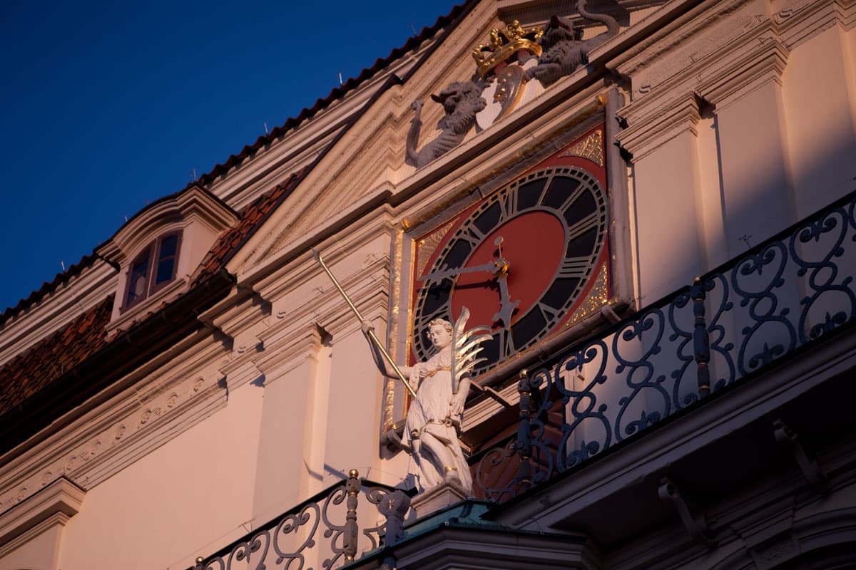 Details der Fassade des Lüneburger Rathauses