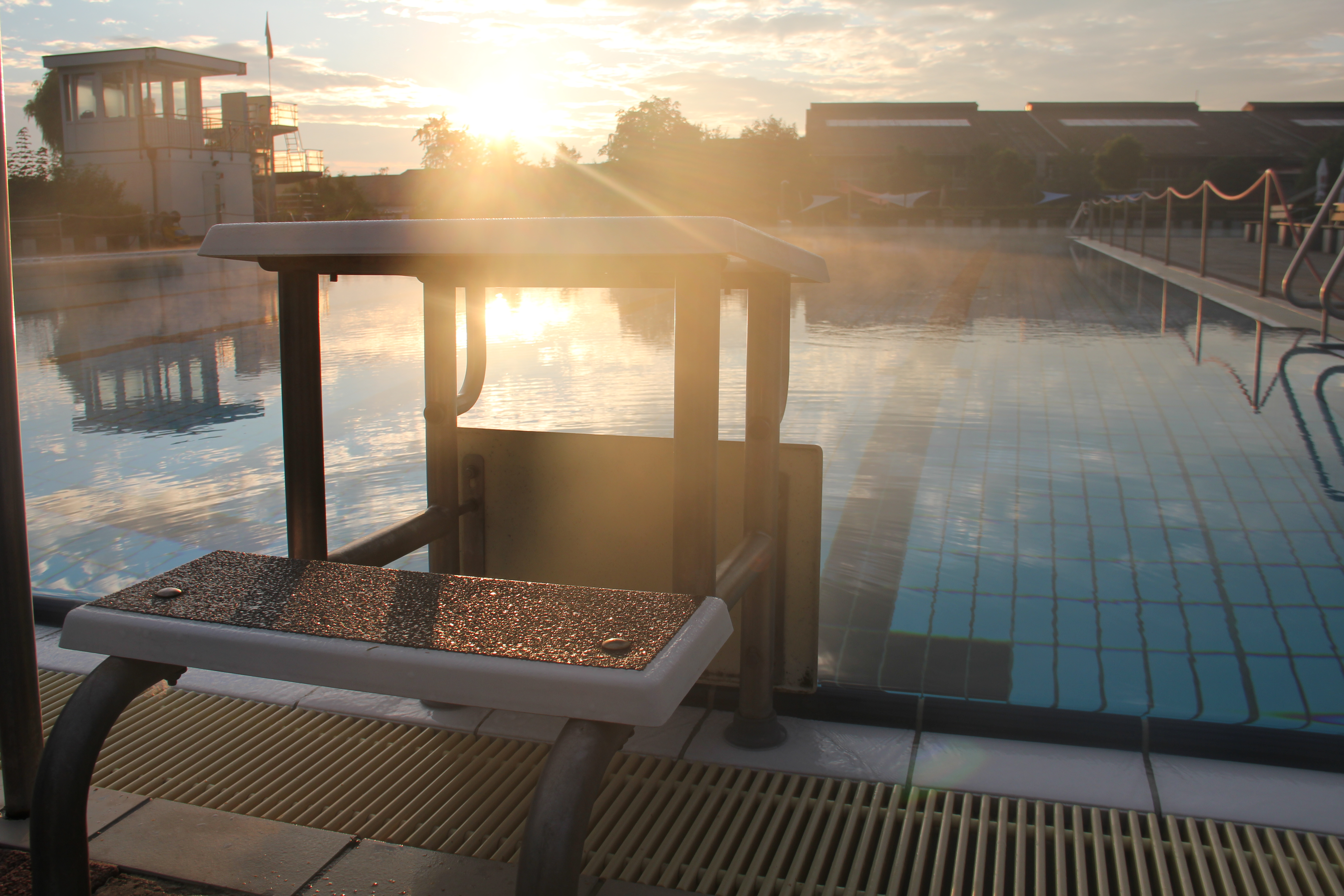 Freibad Adendorf am Morgen