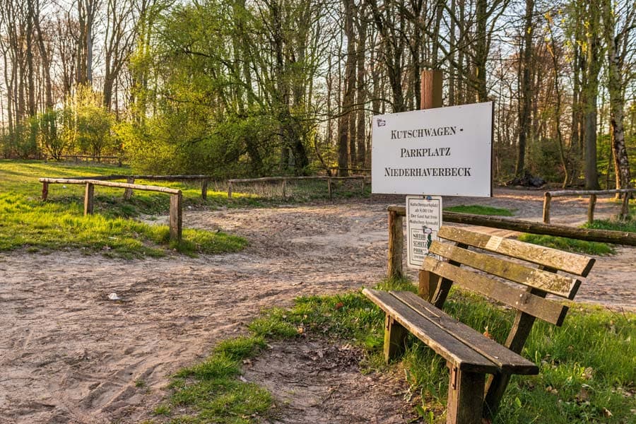Kutschen Haltestelle am Parkplatz Niederhaverbeck