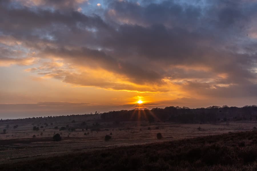 Sonnenuntergang am Surhorn im Winter