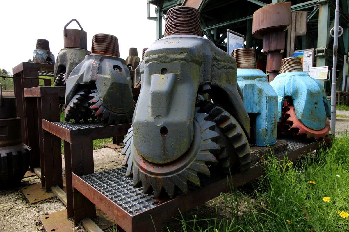 Bohrköpfe im Deutschen Erdölmuseum Wietze