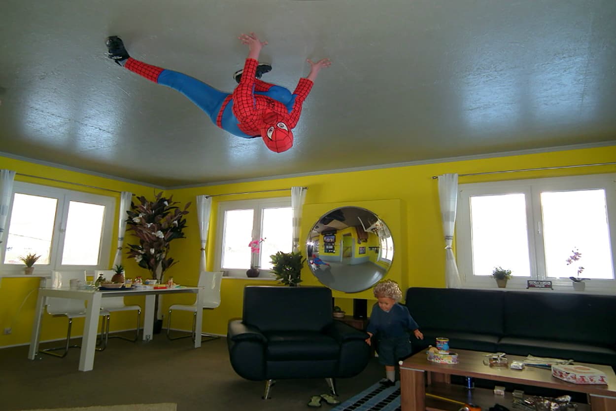 Spiderman im Verrückten Haus, Bispingen, Lüneburger Heide