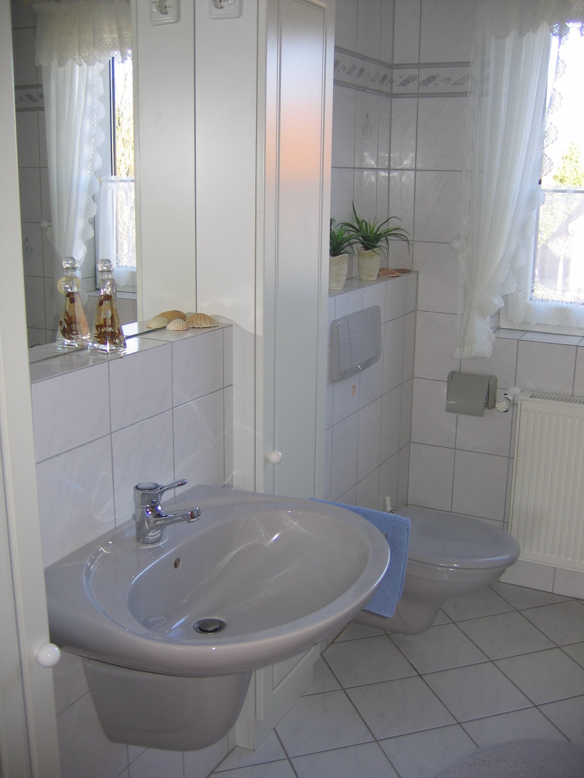 Badezimmer in der Ferienwohnung Katzan in Ebstorf