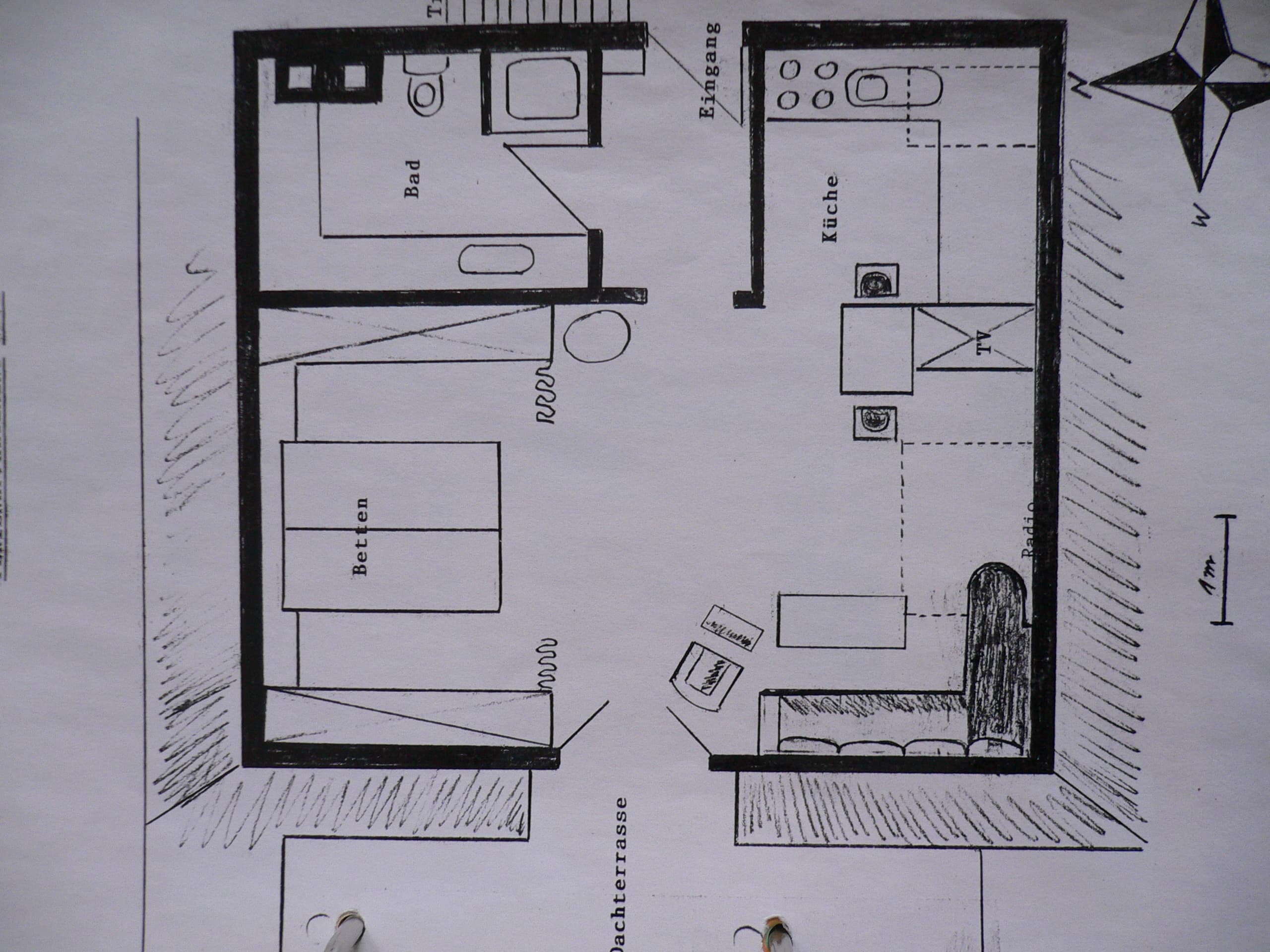 Grundriss des Apartement 2 des Apartementhaus Grieger in Bad Bevensen