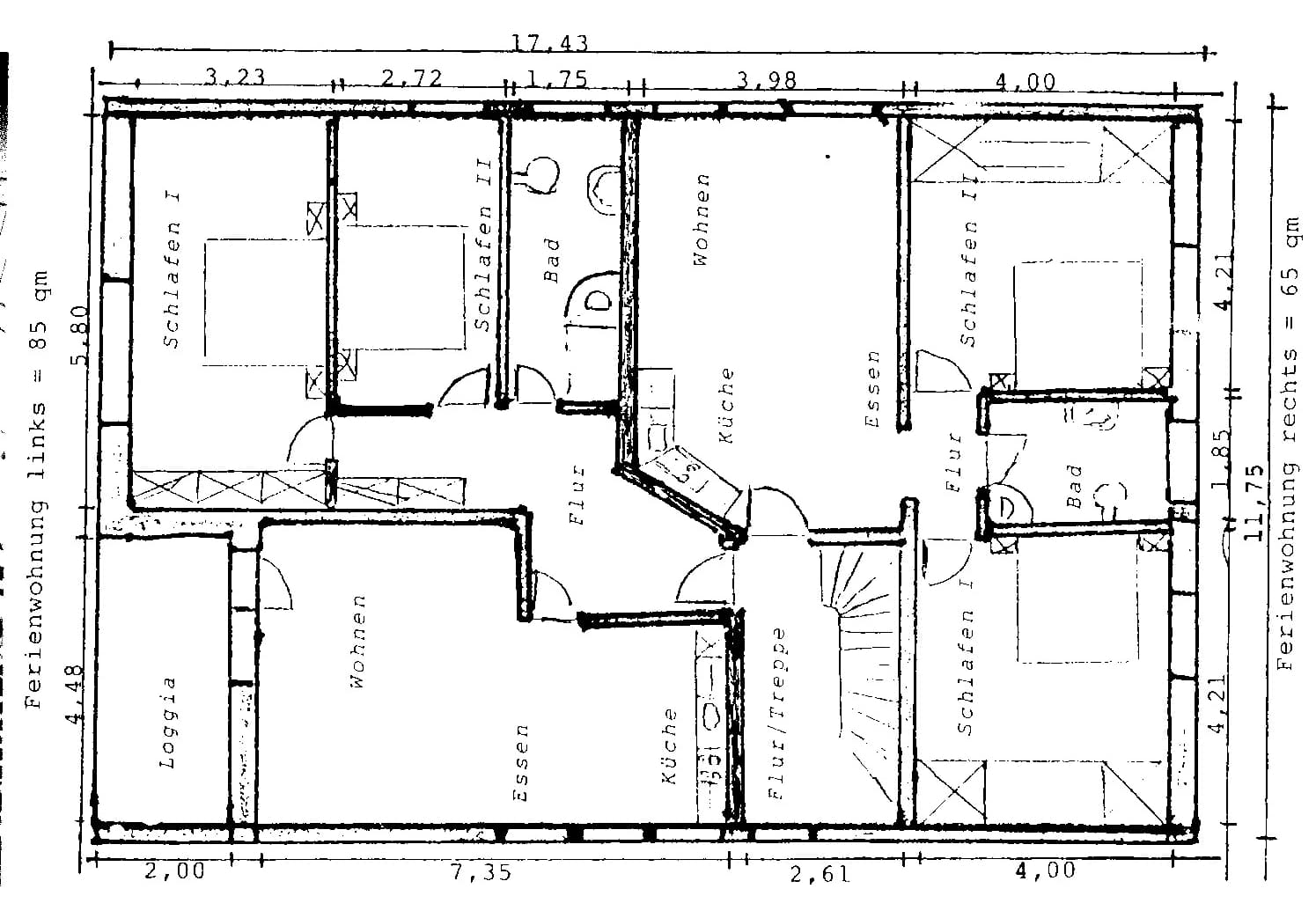 Landhaus Gartenstraße Wohnraumskizze