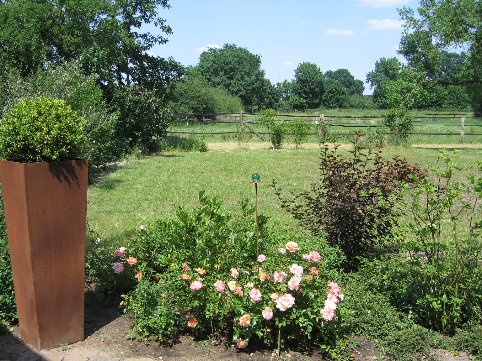 Blick in die Leinewiesen Ferienwohnung Klein-Grindau