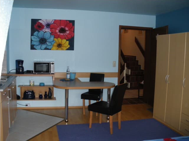 Blaue Wohnung Blumen-Villa