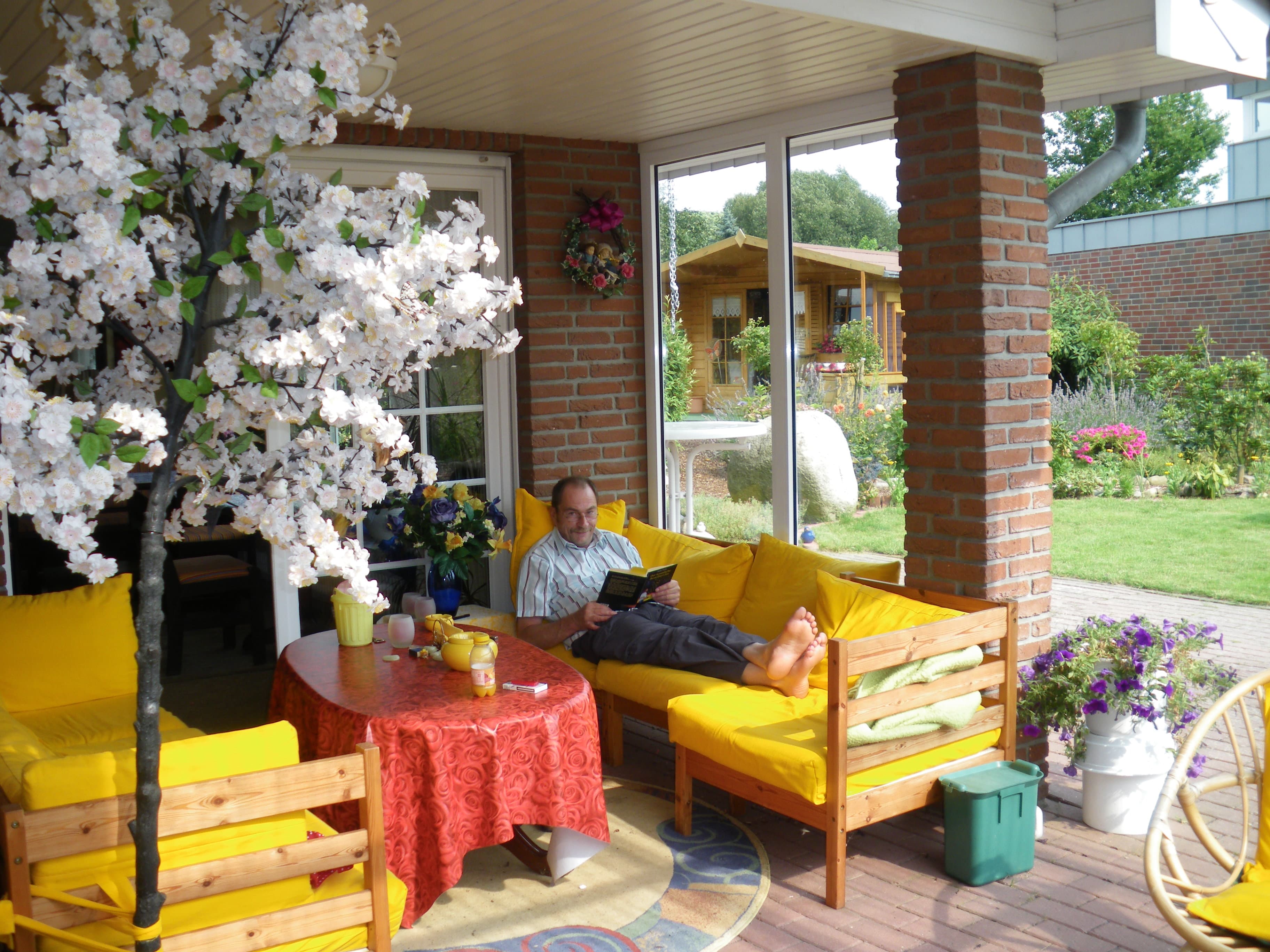 Terrasse Blumen-Villa