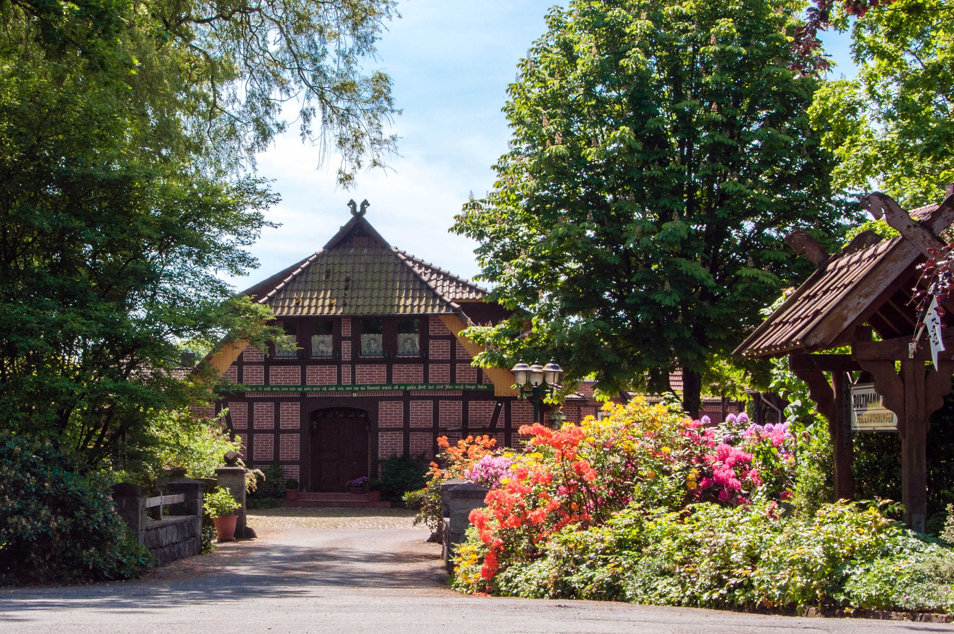 Hofeinfahrt der Ferienwohnung Bultmanns Hof