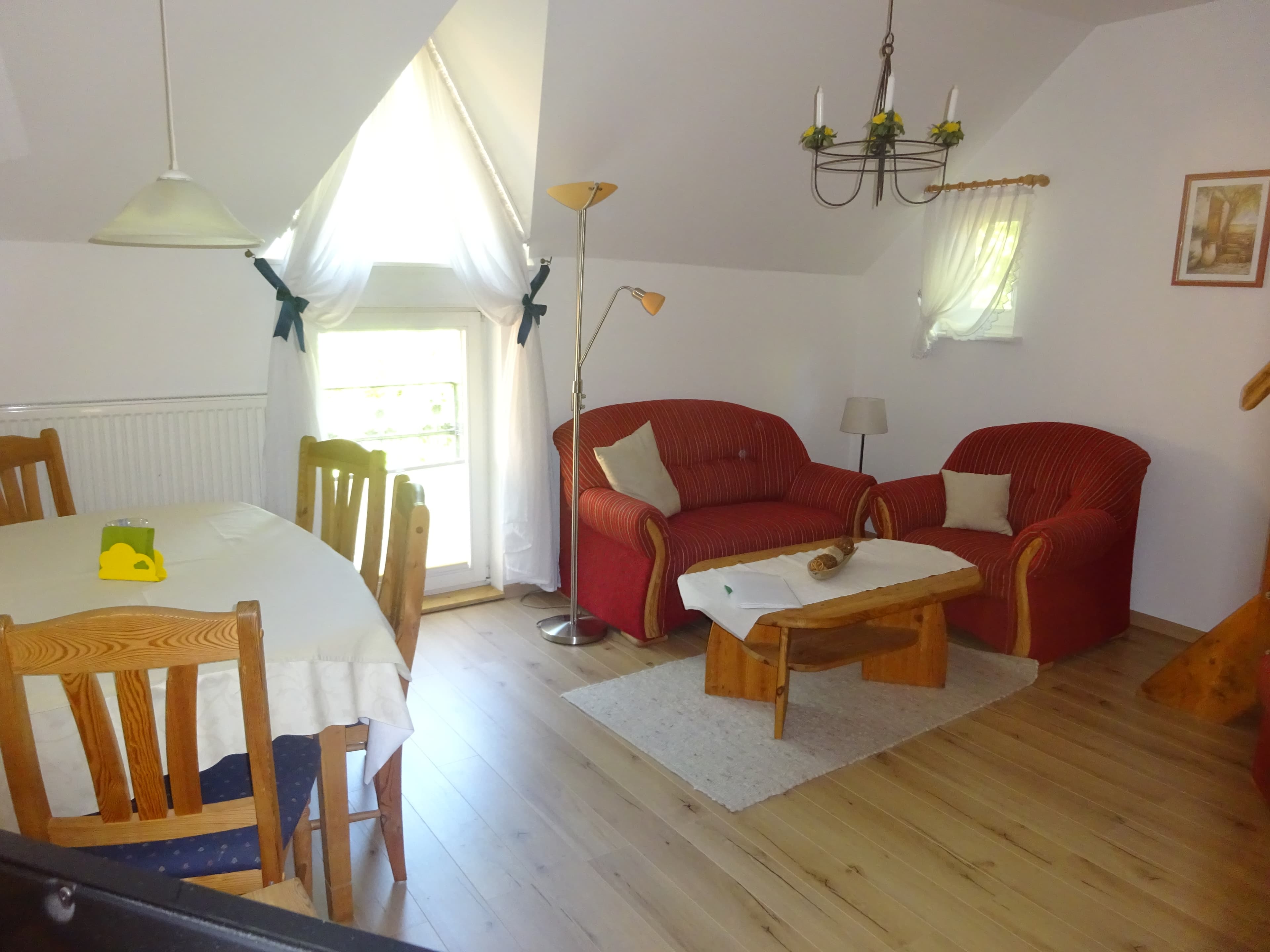 Wohnzimmer in der Ferienwohnung Bultmanns Hof