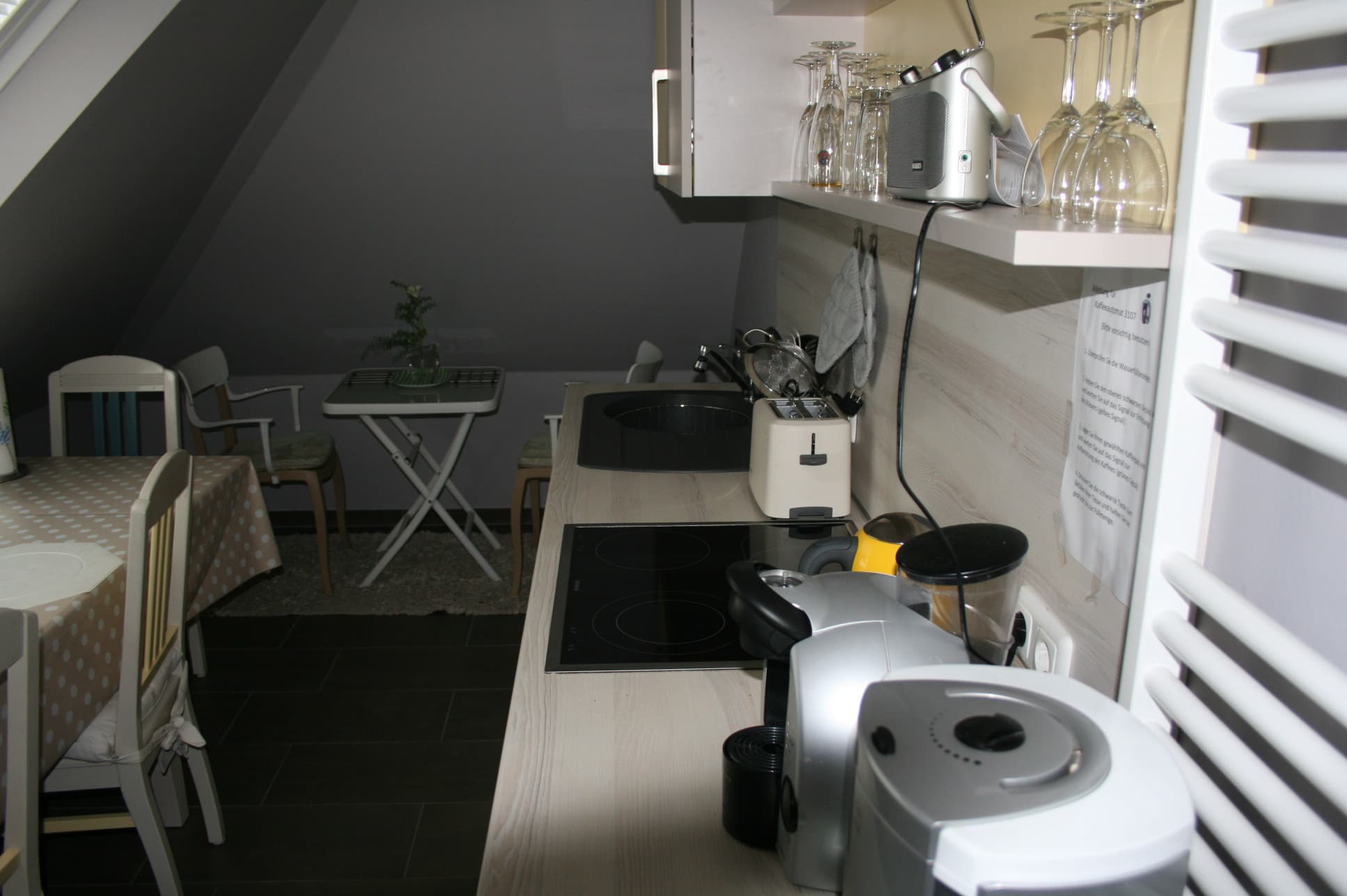 Küche in der Ferienwohnung Fricke in Embsen