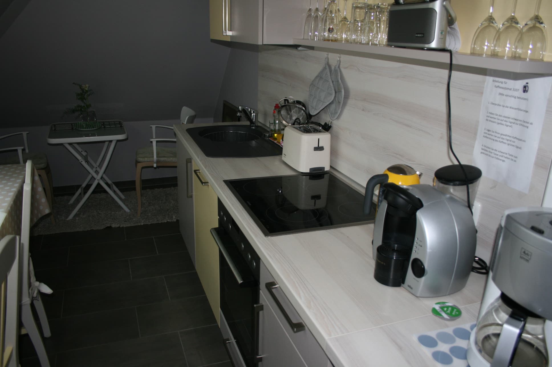 Küche in der Ferienwohnung Fricke in Embsen