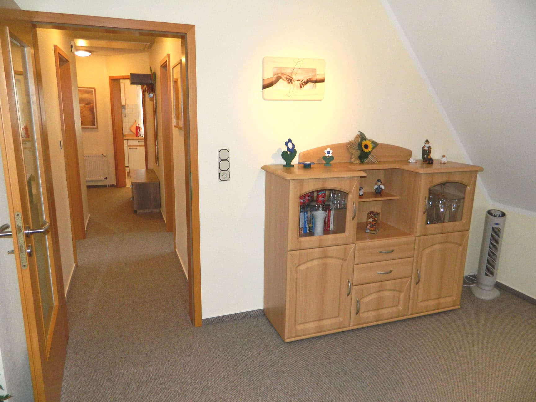 Das Wohnzimmer in der Ferienwohnung Heidegeist in Neuenkirchen