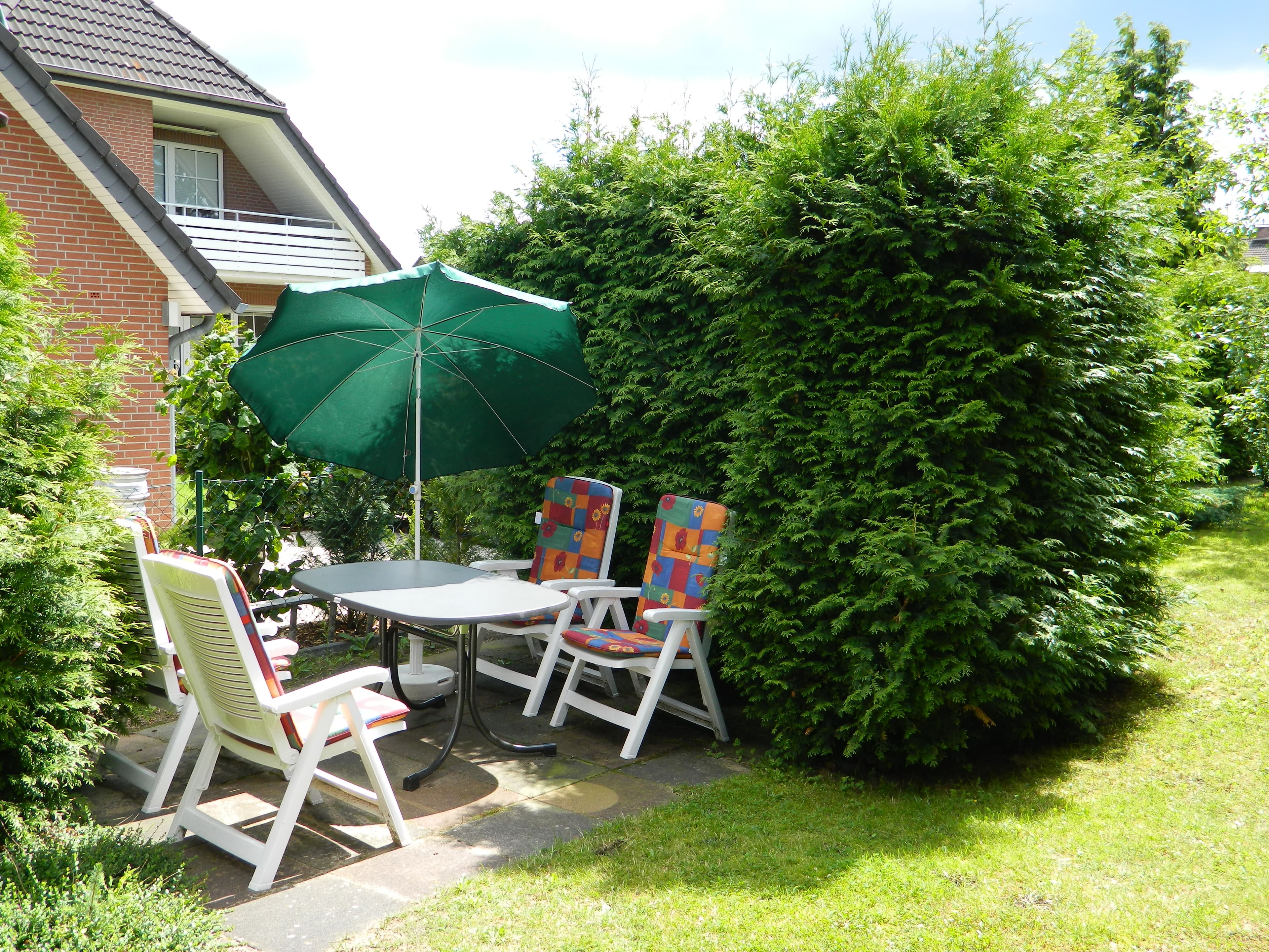 Terrasse der Ferienwohnung Heidegeist in Neuenkirchen