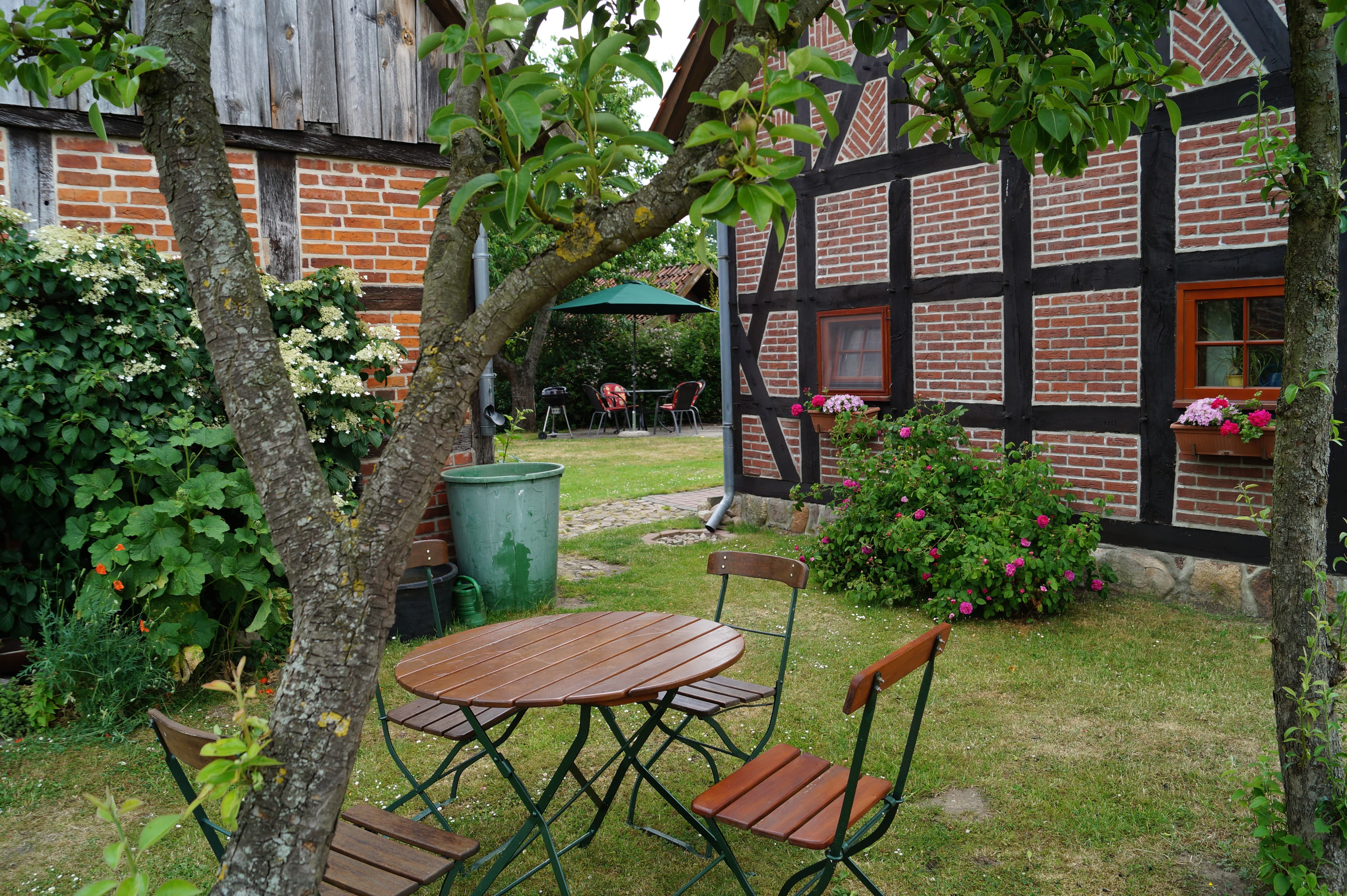 Terrasse Ferienhaus Altes Backhaus