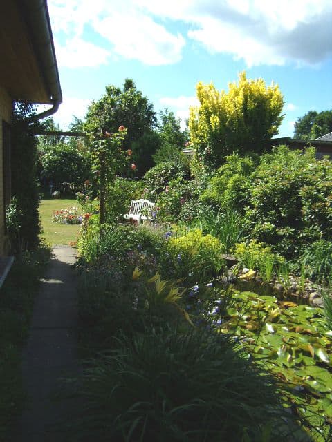 Teich Ferienwohnung "Rosengarten"