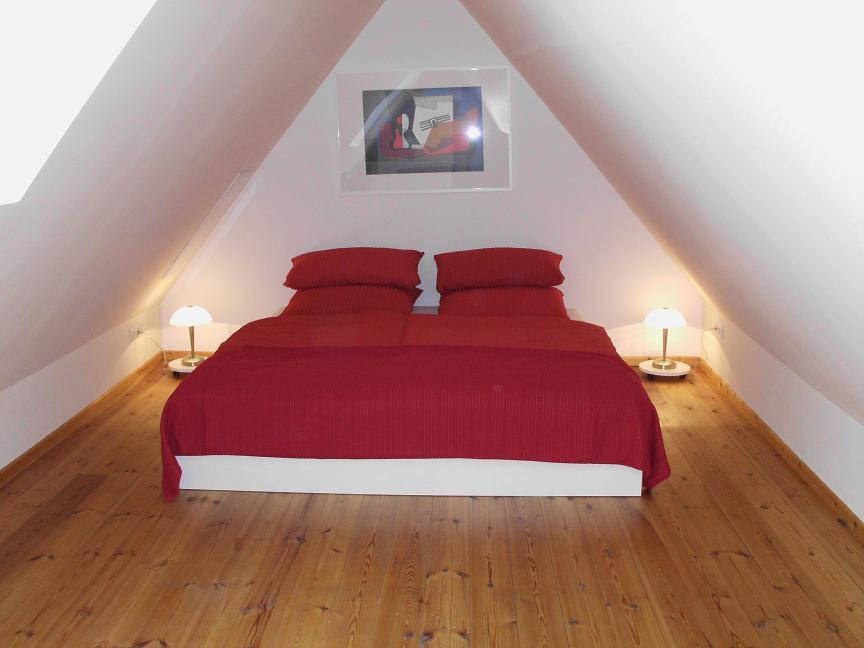 Schlafzimmer im Spitzboden Whg 116 Ferienwohnungen Ursula Schmidt