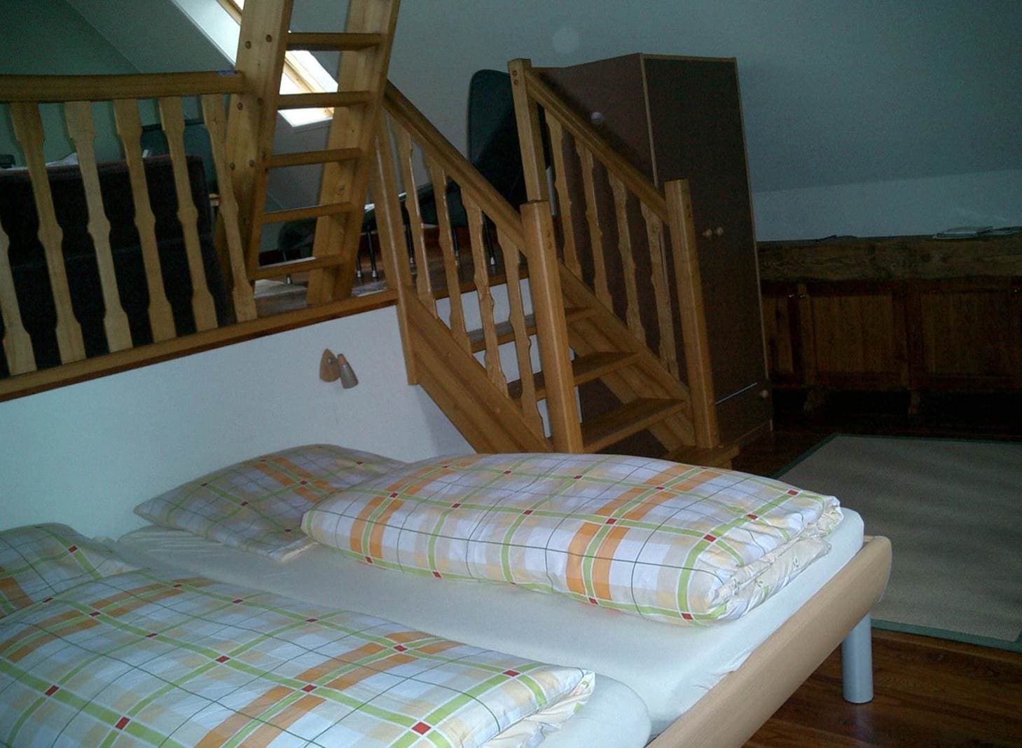 Schlafzimmer Ferienwohnung "Alte Schule Bollersen"