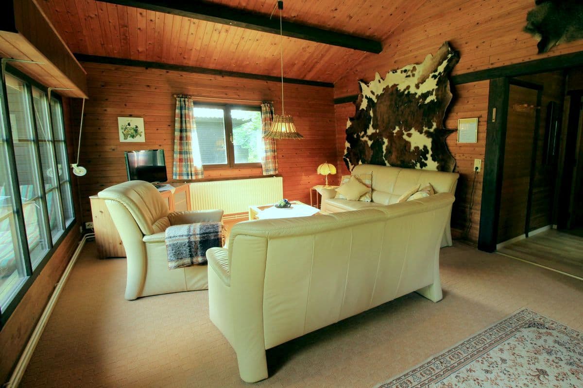 Wohnzimmer Ferienhaus Heidegut Eschede