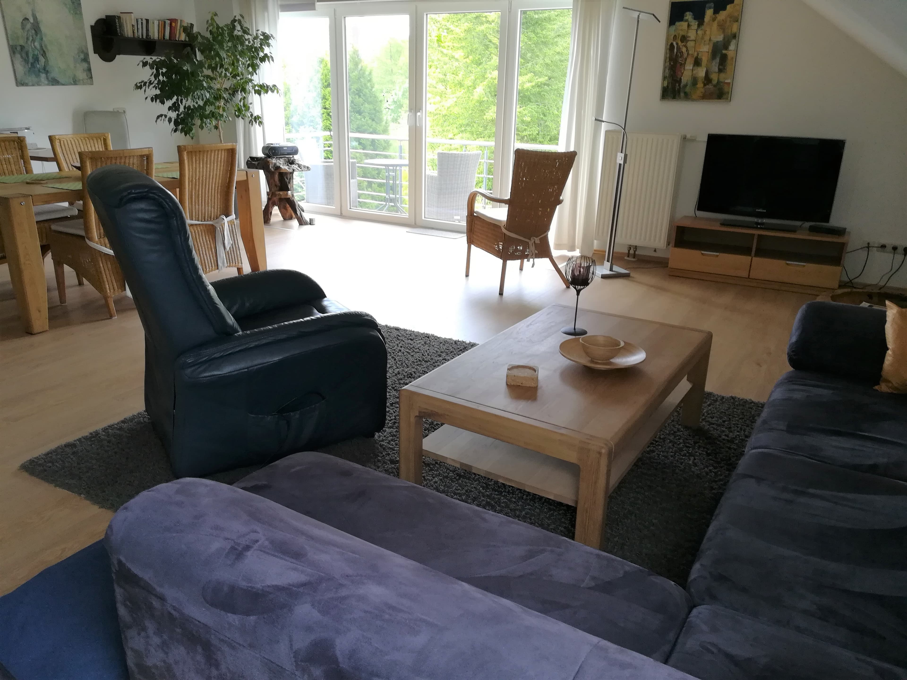 Ferienwohnung Haus am Schwanenteich Wohnzimmer