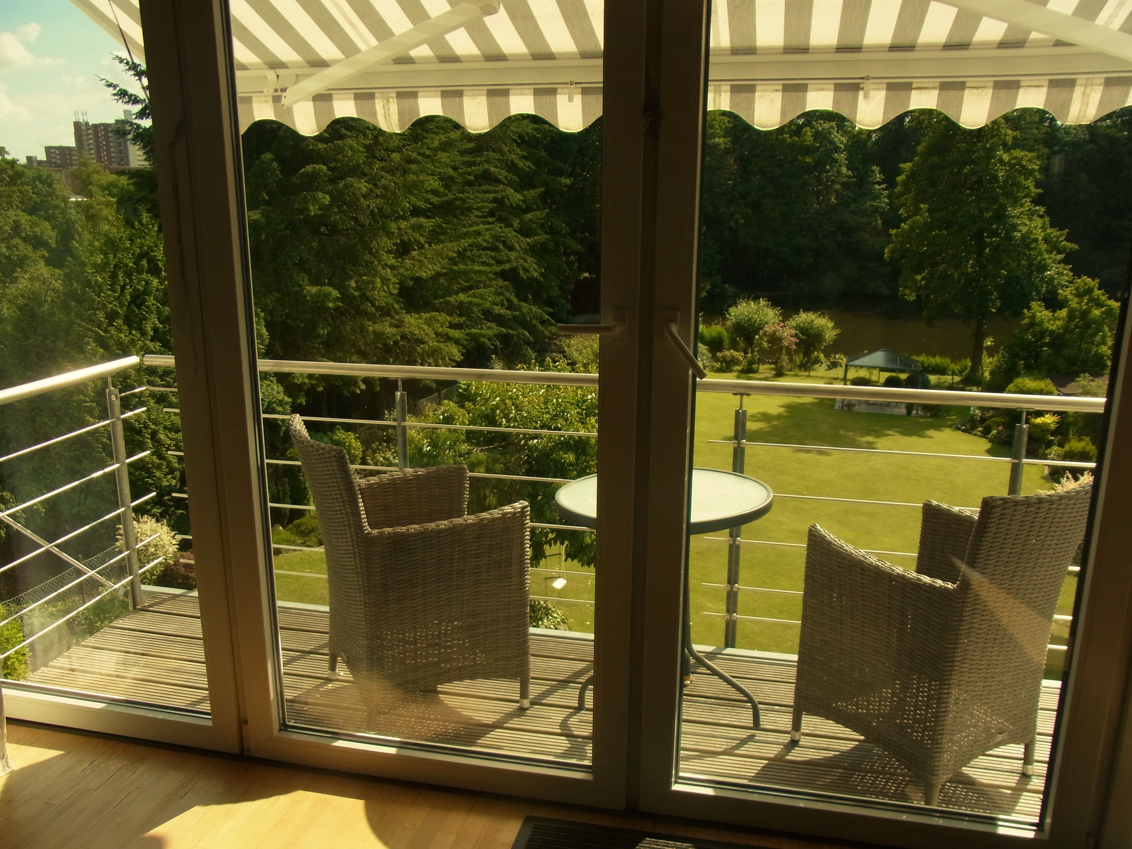 Ferienwohnung Haus am Schwanenteich Balkon