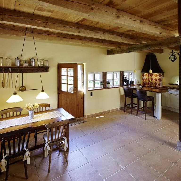 Küche in dem kleinen Ferienhaus in Neuenkirchen