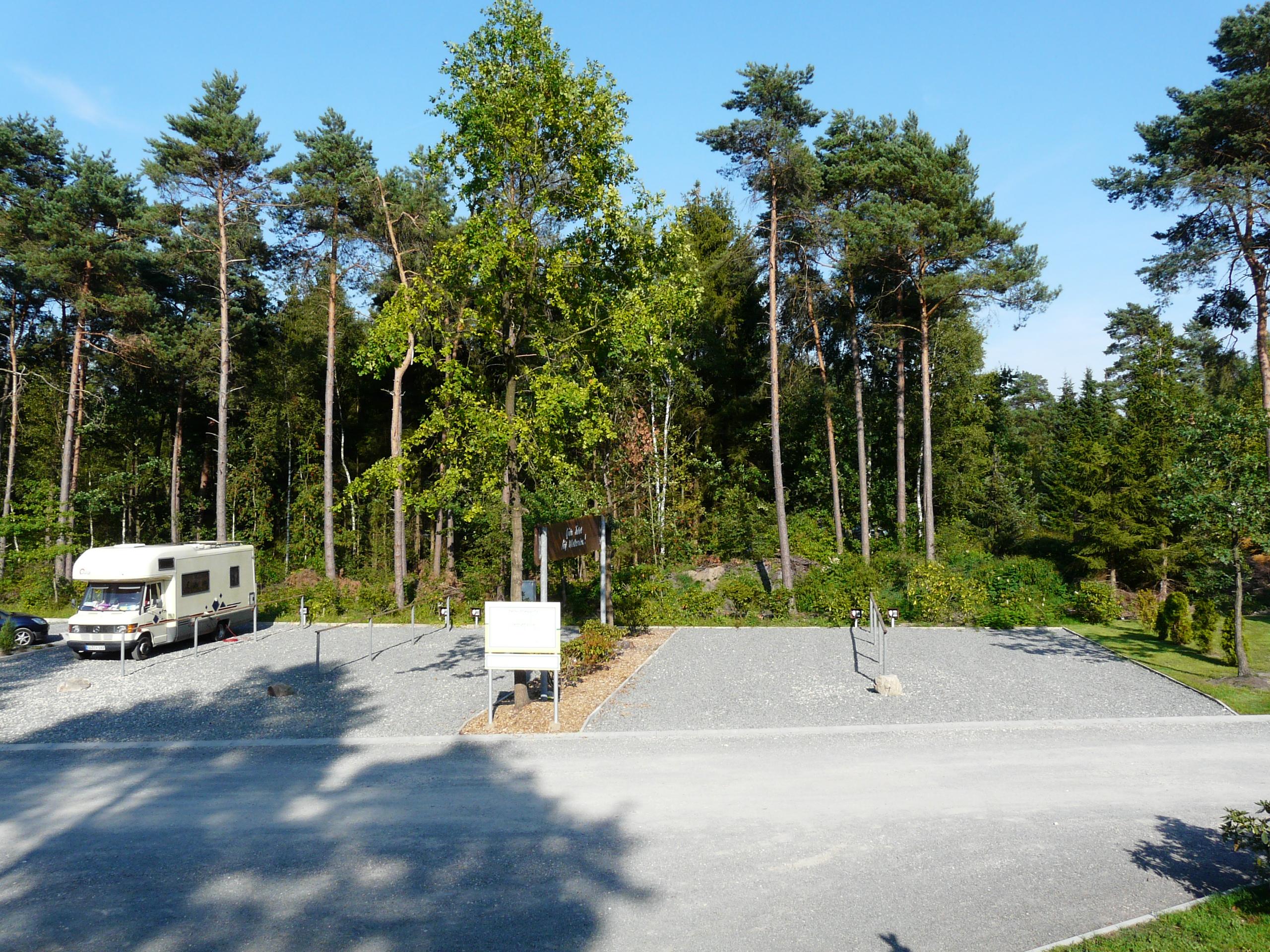 Stellplatz vor der Schranke auf dem Campingplatz Auf dem Simpel in Soltau