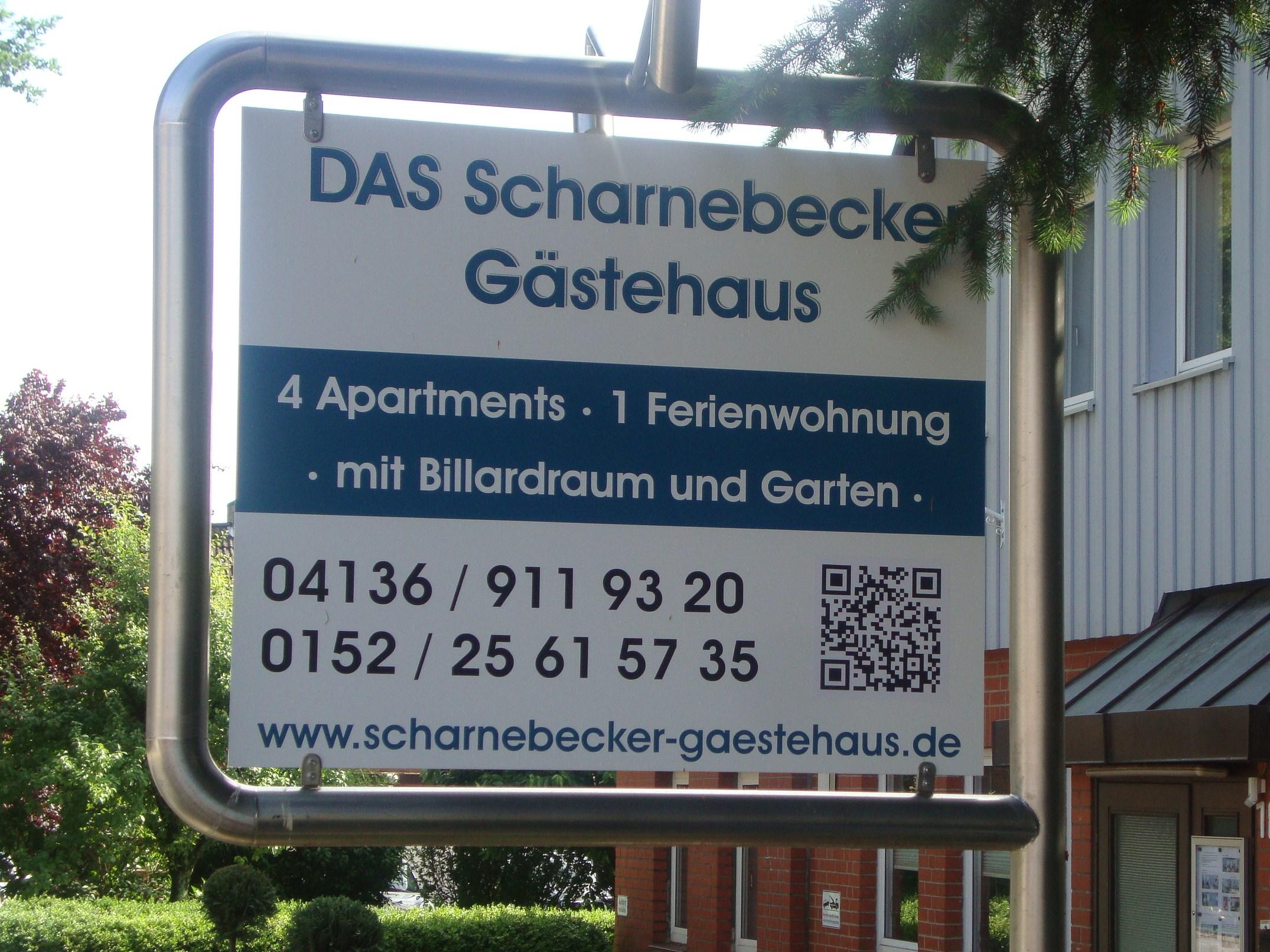 Schild des Scharnebecker Gästehauses in Scharnebeck