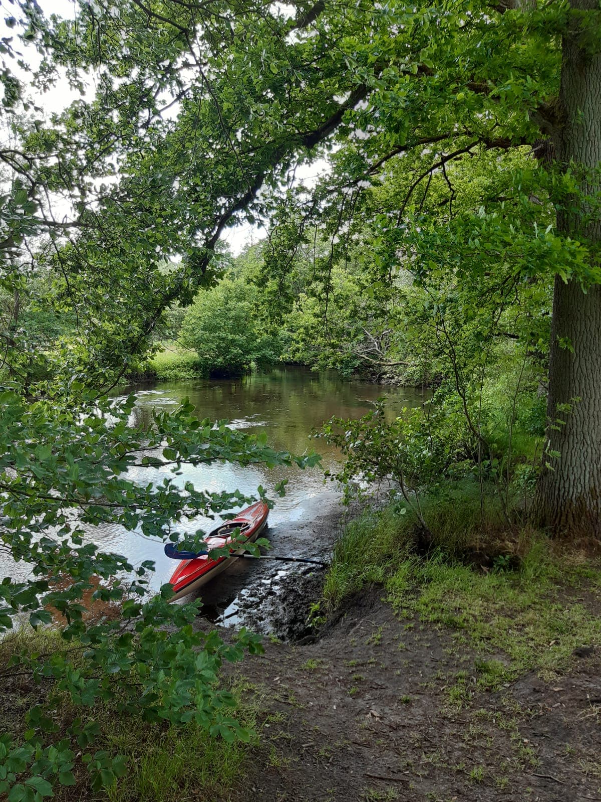 Ferienwohnung Örtzeblick Die Örtze mit Paddelboot