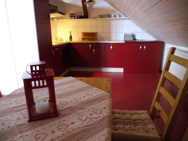 Küche Wohnung Mühlenteich Urlaub in der "Oldenstädter Wassermühle"