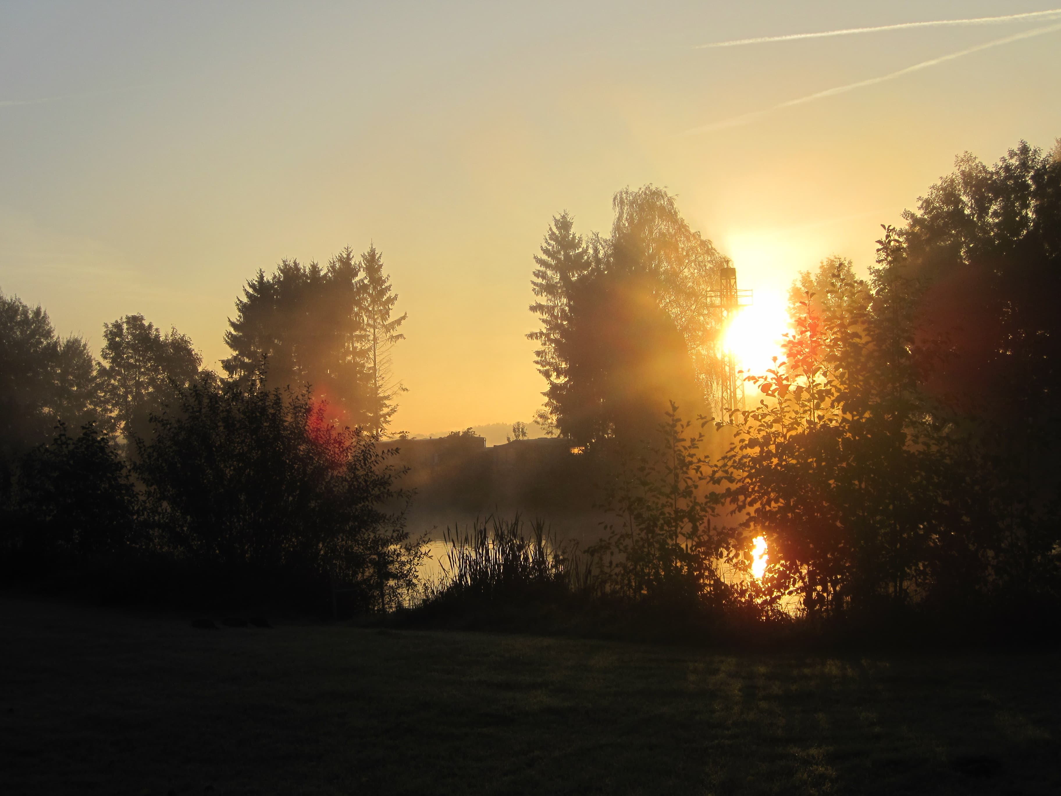 Sonnenaufgang Campingplatz Bruchsee