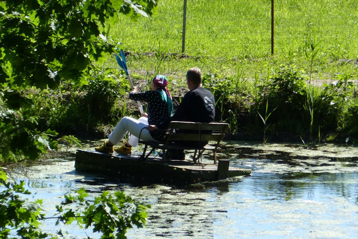 Floßfahren bei dem Forstgut Stübeckshorn