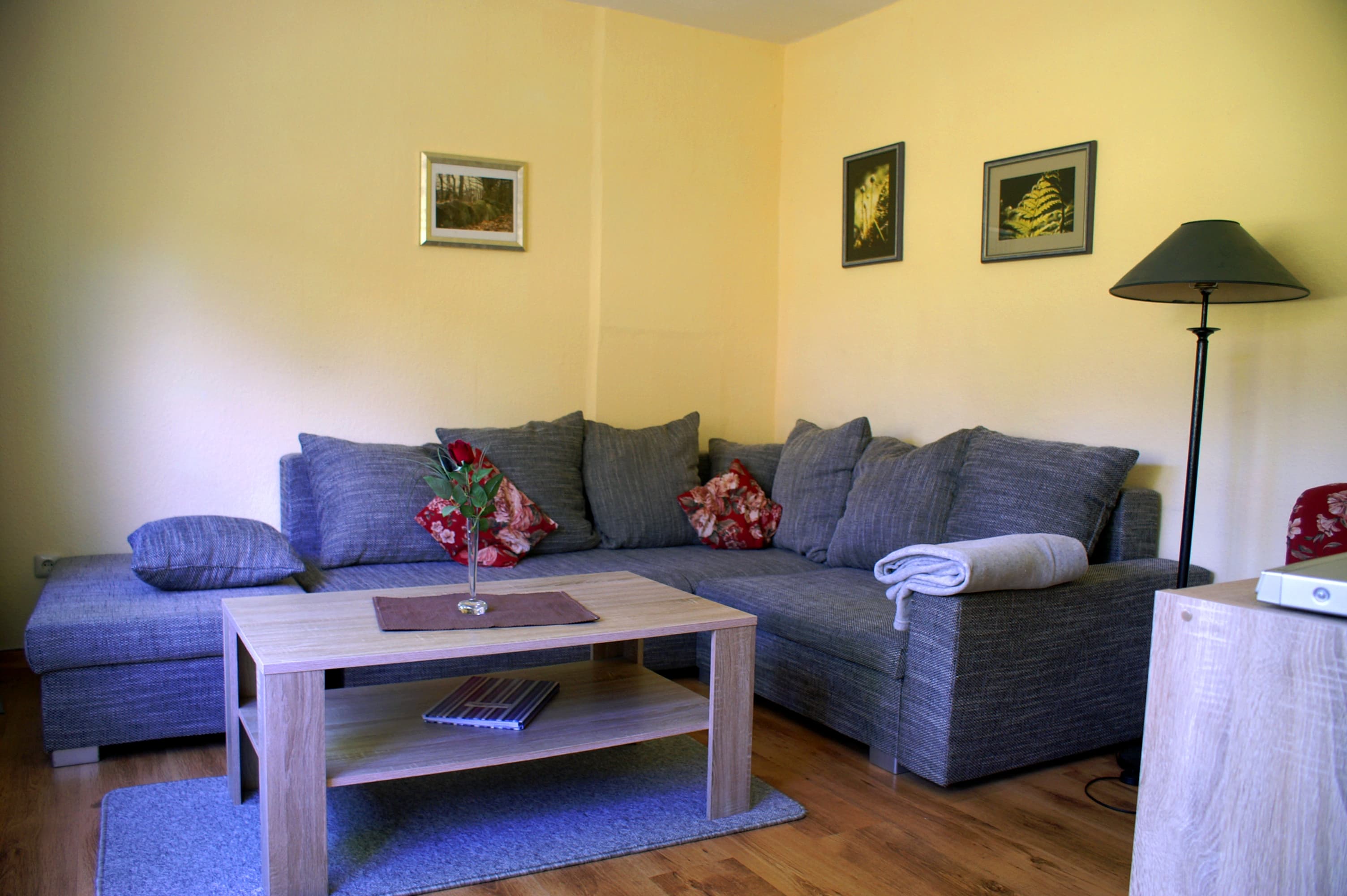 Wohnzimmer in der Ferienwohnung Unter den Eichen in Amelinghausen