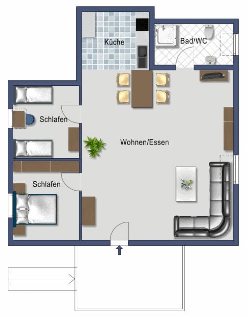 Grundriss Ferienwohnung Hof Reckermann I