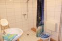 Badezimmer mit Dusche / WC Ferienwohnung Hof Reckermann II