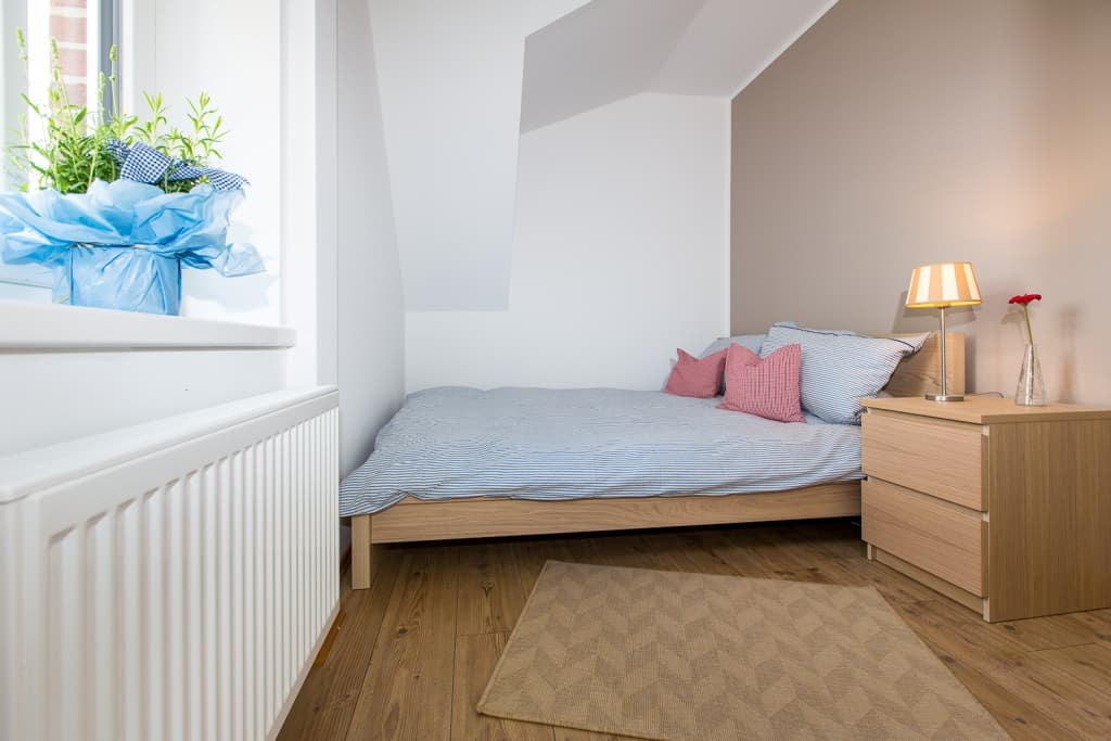 Schlafzimmer in der Ferienwohnung Wildpark Lüneburger Heide in Hanstedt