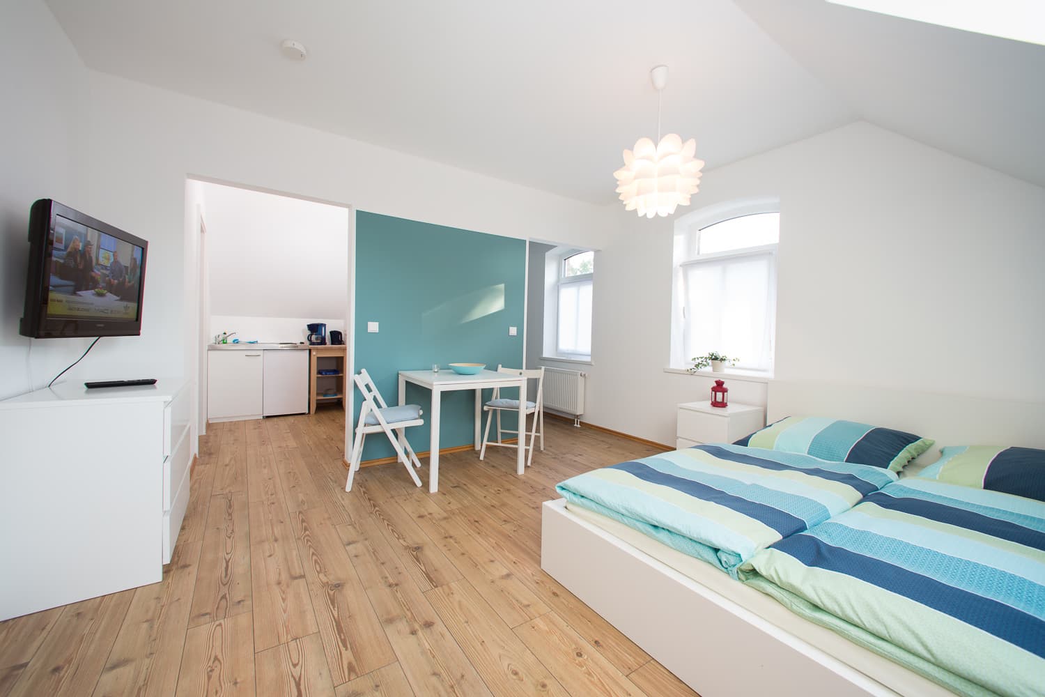 Schlafzimmer in der Ferienwohnung Wildpark Lüneburger Heide in Hanstedt