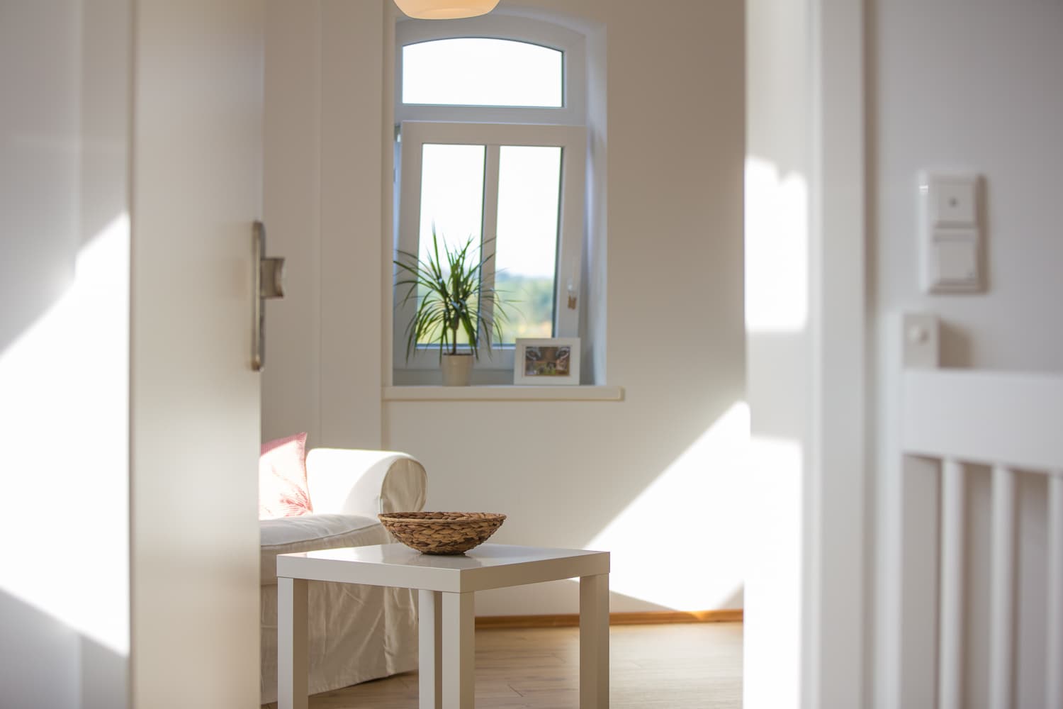 Blick ins Wohnzimmer der Ferienwohnung Wildpark Lüneburger Heide in Hanstedt